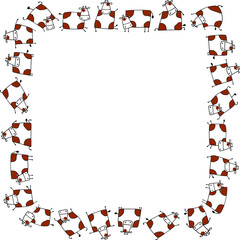 vector cartoon cows background