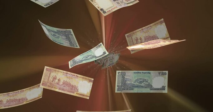 Flying Indian Rupee (seamless)
