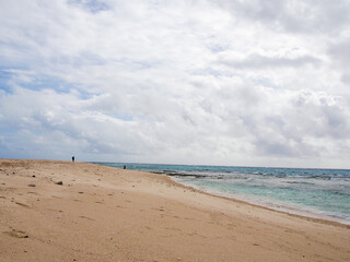Obraz premium 沖縄県 離島 久米島 はての浜の風景写真