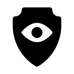 
Conceptualizing filled vector design of secure monitoring icon
