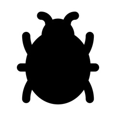 
Solid vector design of bug icon, editable vector 
