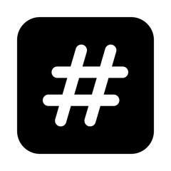 
A filled design of number sign icon, hashtag vector 
