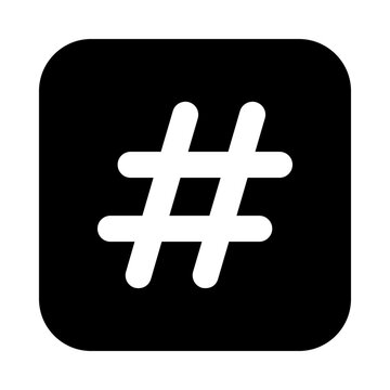 
A filled design of number sign icon, hashtag vector 
