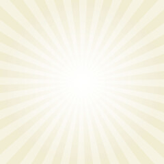 Sunburst background. Parchment yellow radiate sun beam burst effect. Sunbeam light flash boom. Sunrise glow burst. Solar radiance glare, retro design illustration.