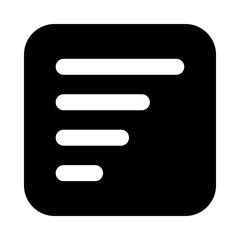 
List icon in solid vector design.
