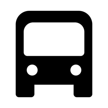
A public transport vehicle icon, solid design of bus icon
