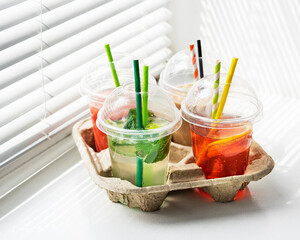 Various summer cold drinks