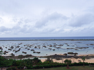 沖縄　久米島の風景　シンリ浜