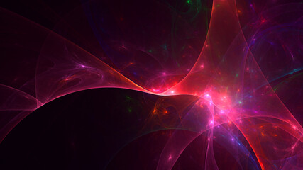 Fototapeta premium 3D rendering abstract multicolor fractal light background