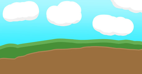 Fototapeta premium 朝の田舎の風景