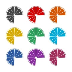 Lemon logo design icon, color set