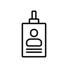 Obraz premium Id Card,Name Tag Flat Icon Design Vector Template Illustration