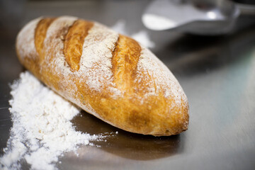 homemade wholegrain barguette