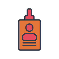 Id Card,Name Tag Flat Icon Design Vector Template Illustration