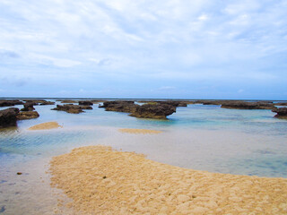 沖縄　久米島の風景　シンリ浜