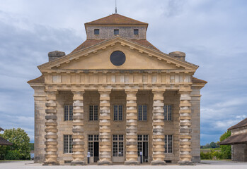 Fototapeta premium Arc-Et-Senans, France - 08 31 2020: Royal Saltworks of Arc-Et-Senans. Outside director's house