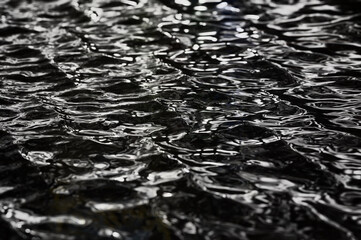Black surface with reflections black water waves background simple spaces use us contemporary...