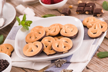 Chocolate Pretzel Cookies.
