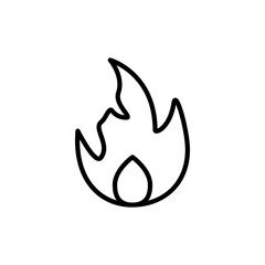 Fire Flat Icon Design Vector Template Illustration