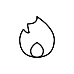 Fire Flat Icon Design Vector Template Illustration