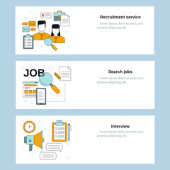 Recruitment service, Search jobs, Interview