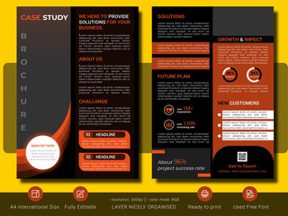 Case study business brochure template A4 size