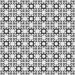Symmetry background pattern. The background image is black and white. Seamless geometric pattern, wallpaper texture. Vector