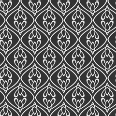 Black and white background pattern seamless wallpaper texture for your design, vector illustration