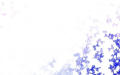 Obraz premium Light Pink, Blue vector elegant template with branches.