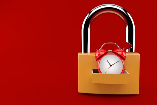 Padlock with alarm clock