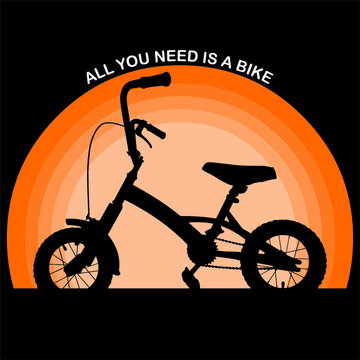 vector illustration of a custom bike silhouette