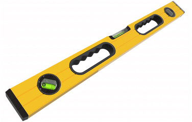 Building spirit level tool isolated on white with clipping path.