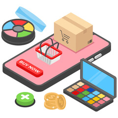 

Ecommerce isometric icon vector 
