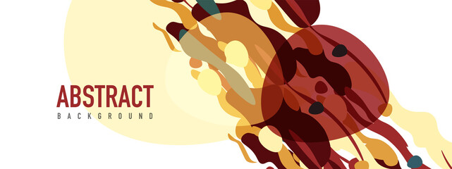 Trendy liquid style shapes abstract design, dynamic vector background for placards, brochures, posters, web landing pages, covers or banners