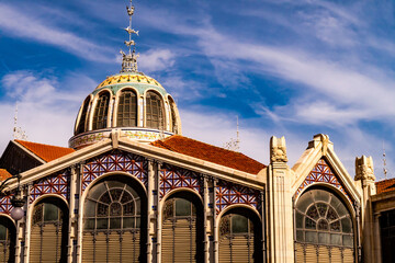 Markthalle Mercado Central  Fassade in Valencia Spanien