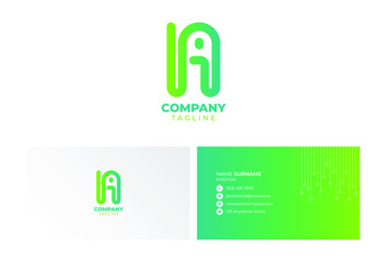 a logo design and business card