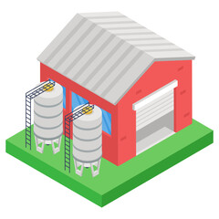  Building used for storing goods, silo icon design   © Vectors Market