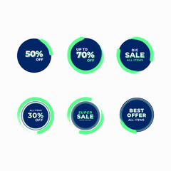 creative collection of sales label