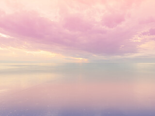 Fototapeta na wymiar Pastel color sea and sky.Beautiful landscape seaside background.