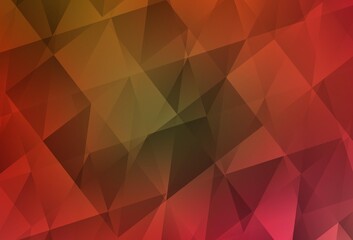 Light Red, Yellow vector abstract polygonal pattern.