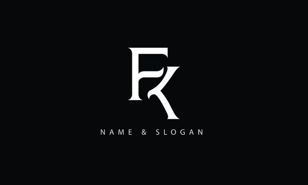 KF, FK, K, F abstract letters logo monogram