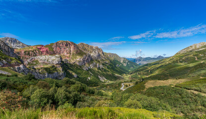 Top view of the valley from Farrapona mountain peak