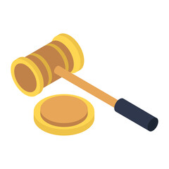 
Justice hammer, an editable vector style of auction 
 - obrazy, fototapety, plakaty