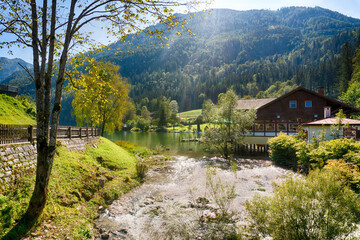 Lunzer See in the Ybbstal Alps, Lower Austria.