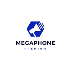 megaphone hand speaker portable logo vector icon illustration