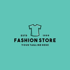 Creative fashion clothes shop logo design vector