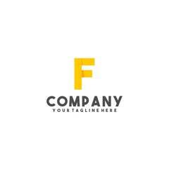 Creative letter f logo design vector
