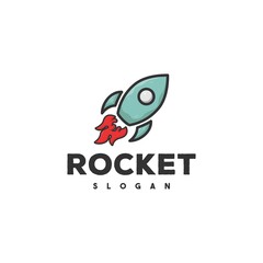 Creative rocket icon logo illustration