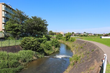 Fototapeta na wymiar 荻野川（神奈川県厚木市）