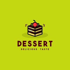 Creative dessert icon logo illustration